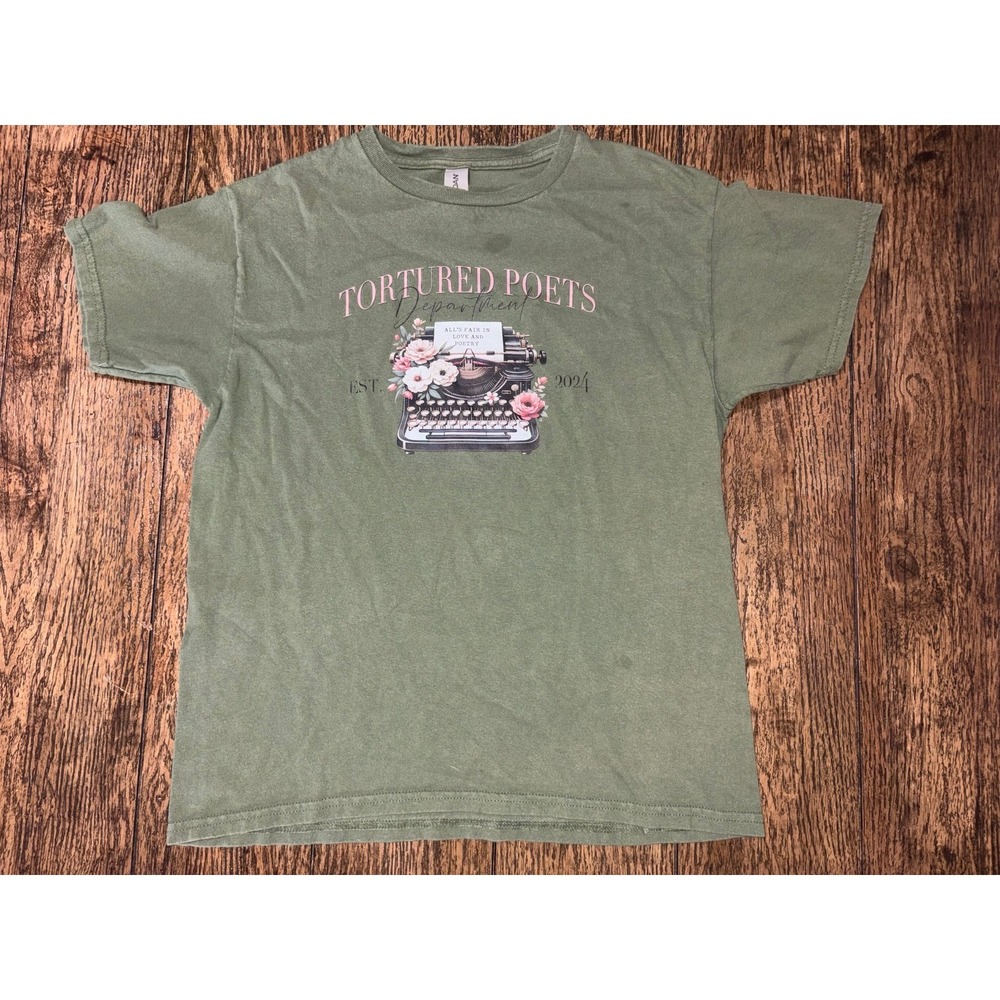 Taylor swift tortured poets dept tshirt youth large Gildan